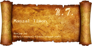 Maszal Timon névjegykártya